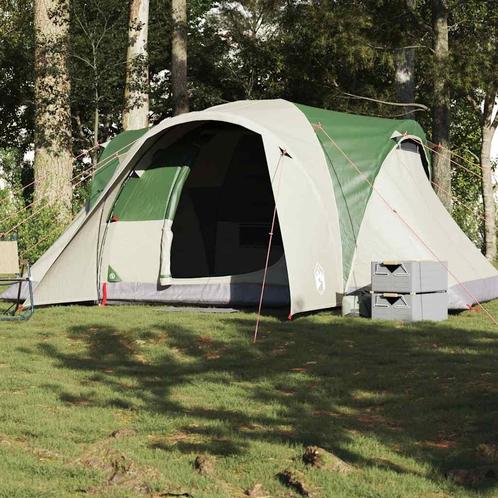 vidaXL Koepeltent 6-persoons waterdicht groen, Caravans en Kamperen, Tenten, Nieuw, tot en met 2, Verzenden
