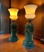 Lamp (2) - 1920-1940 Empire-stijl - Composiet, Gips, Glas,, Antiek en Kunst