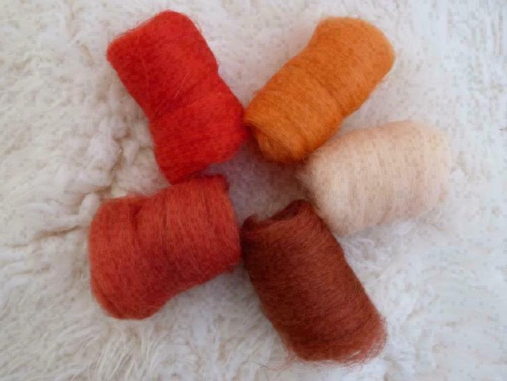 Viltwol pakketten/lontwol/naaldvilten/natvilten/spinnen, Hobby en Vrije tijd, Vilt, Overige typen, Nieuw, Wolvilt, Ophalen of Verzenden