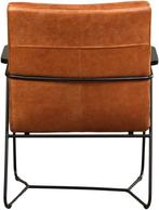 Direct meenemen | Cognac leren retro fauteuil | cognac leer, Nieuw, Ophalen of Verzenden, Industrieel, 50 tot 75 cm