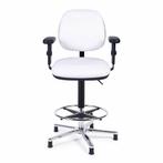 Stuurstoel IJSSEL met aluminium voet en witte skai bekled..., Watersport en Boten, Verzenden, Nieuw