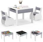 COSTWAY Kindertafel met 2 stoelen, 3-delige kinderzitgroep v, Verzenden, Zo goed als nieuw