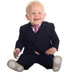 Luxe babykostuum effen donkerblauw-62 NIEUW, Kinderen en Baby's, Babykleding | Maat 62, Ophalen of Verzenden, Nieuw, S.Y.W, Jongetje