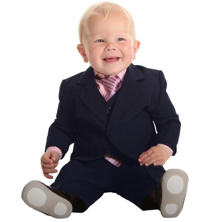 Luxe babykostuum effen donkerblauw-62 NIEUW, Kinderen en Baby's, Babykleding | Maat 62, Jongetje, Nieuw, Ophalen of Verzenden