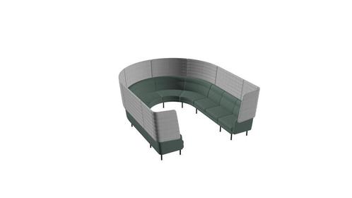 10-zits bank curved met hoge rug | Arcipelago, Zakelijke goederen, Kantoor en Winkelinrichting | Kantoormeubilair en Inrichting