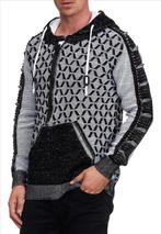 RustyNeal - Heren Hoodie Trui - Zwartwit - Modernfit -, Verzenden, Nieuw
