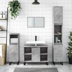 vidaXL Badkamerkast 80x33x60 cm bewerkt hout betongrijs, Verzenden, Nieuw