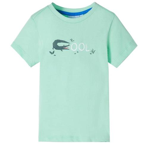 vidaXL Kindershirt met korte mouwen 104 lichtgroen, Kinderen en Baby's, Kinderkleding | Overige, Nieuw, Verzenden