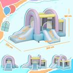 TRUUSK Opblaasbaar Springkasteel Met Blazer - Glijbaan - Bas, Verzenden, Nieuw