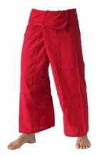 Fishermanspants katoen extra lang rood, Verzenden, Nieuw