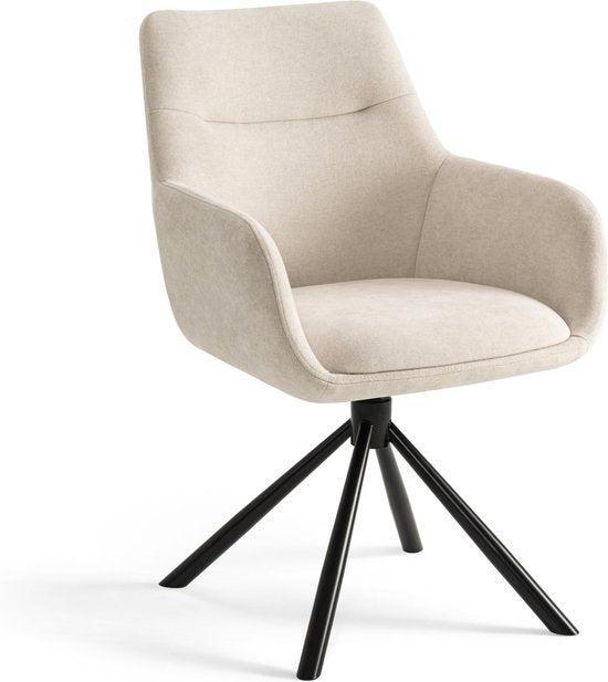 2dekans | Furnihaus Olivia Draaibare Eetkamerstoel – Met, Huis en Inrichting, Stoelen, Zo goed als nieuw, Ophalen of Verzenden