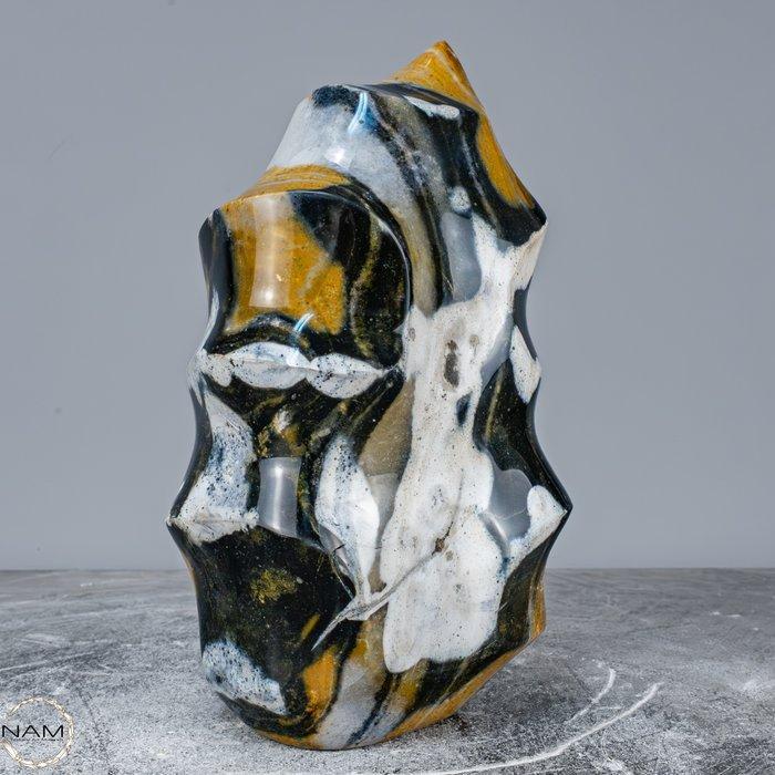 Nieuwe vondst! Zeldzaam natuurlijk jaspis - chalcedoon Vlam-, Antiek en Kunst, Curiosa en Brocante