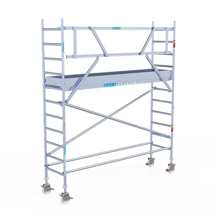 Rolsteiger Original 75x305 4,2m werkhoogte tegen de gevel, Doe-het-zelf en Verbouw, Steigers, Rolsteiger of Kamersteiger, Nieuw