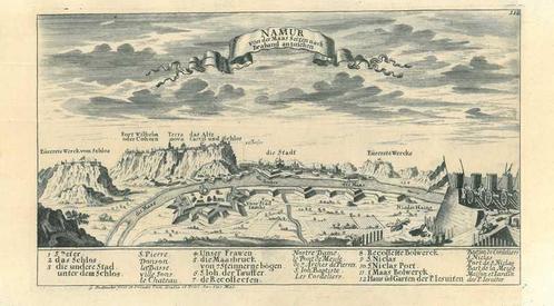Zicht op Namur, Antiek en Kunst, Kunst | Etsen en Gravures