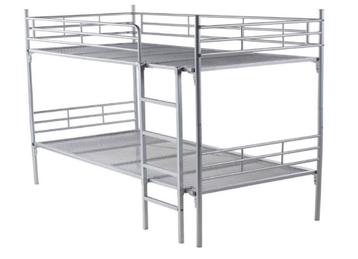 Stapelbed met spiraalbodem - 90x200 cm - Zilver beschikbaar voor biedingen
