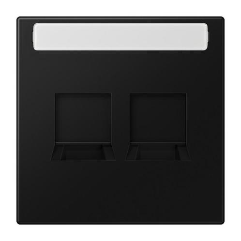 LS990 Dubbele Modulaire Jack Afdekking Plaat Grafiet Zwart -, Doe-het-zelf en Verbouw, Elektra en Kabels, Overige typen, Nieuw