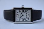 Horloge Cartier Tank Must Large 04/2023 Full set, Als nieuw, Overige merken, Leer, Staal, Polshorloge