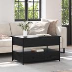 vidaXL Salontafel met lade Zwart Eiken 85 x 50 x 50 cm, Huis en Inrichting, 50 tot 75 cm, Verzenden, Nieuw, 50 tot 100 cm