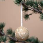 Kerstbal Vilt - Gingerbread Small - Geborduurde Sneeuwvlokke, Nieuw, Ophalen of Verzenden