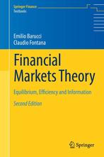 Financial Markets Theory 9781447173212 Emilio Barucci, Boeken, Verzenden, Gelezen, Emilio Barucci