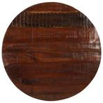 Tafelblad Rond 70cm Recycled Hout - Retourdeal - Perfect..., Huis en Inrichting, Tafelonderdelen, 50 tot 100 cm, Rustiek, Rond