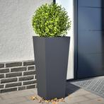 vidaXL Plantenbakken 2 st 35x35x75 cm staal antracietkleurig, Tuin en Terras, Bloembakken en Plantenbakken, Verzenden, Nieuw, Metaal