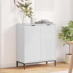 vidaXL Dressoir Hoogglans wit 69,5 x 33 x 82 cm Bewerkt hout, Verzenden, Nieuw, Overige houtsoorten, Minder dan 50 cm