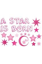Raamsticker geboorte a star is born roze meisjes, Ophalen of Verzenden, Nieuw