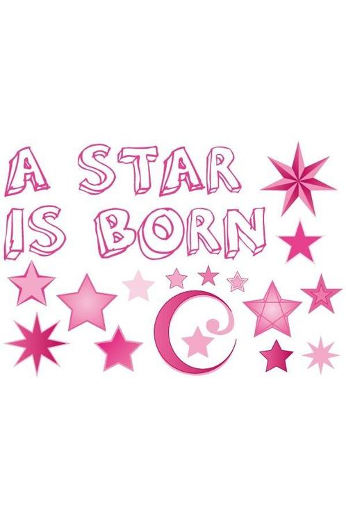Raamsticker geboorte a star is born roze meisjes, Hobby en Vrije tijd, Feestartikelen, Nieuw, Ophalen of Verzenden