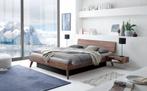 Waterbed Ancona massief walnoot 160x200, Nieuw, Gestabiliseerd, Tweepersoons, Verzenden