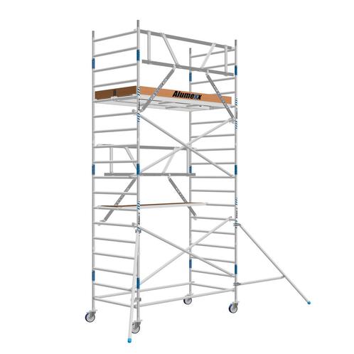 Basic rolsteiger 135 x 6,2m WH AGS-voorloopleuning, Doe-het-zelf en Verbouw, Steigers, Rolsteiger of Kamersteiger, Nieuw, 5 meter of hoger