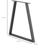 TRUUSK Set van 2 Driehoekige Tafelonderstellen - Stalen Tafe, Huis en Inrichting, Verzenden