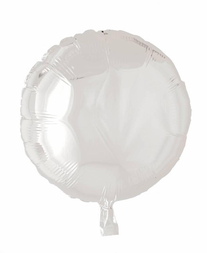Helium Ballon Rond Wit 46cm leeg, Hobby en Vrije tijd, Feestartikelen, Nieuw, Verzenden
