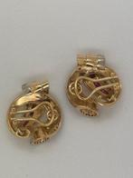 Oorbellen - 18 karaat Geel goud - Diamanten en Robijnen, Sieraden, Tassen en Uiterlijk, Oorbellen, Nieuw