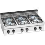 GGM Gastro | Gasfornuis - 33,5 kW - 6-pits | GHB173M |, Verzenden, Nieuw, Inbouw