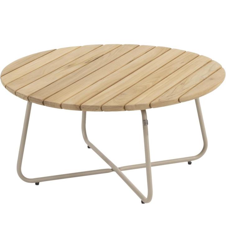 Verdi salontafel teak 73 cm. Ø  (H 35) latte 4 Seasons, Tuin en Terras, Tuintafels, Nieuw, Ophalen of Verzenden