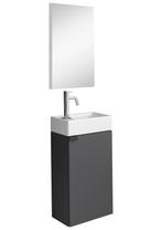 Toiletmeubel Apollo 40 x 22 cm Antraciet met Spiegel, Verzenden, Nieuw