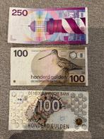 Nederland. - 2 x 100 and 1 x 250 Gulden - various dates