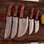Keukenmes - Chefs knife - Palissanderhout en damaststaal -, Antiek en Kunst