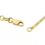 Gouden gesloten Figaro schakel ketting | 45 cm, Sieraden, Tassen en Uiterlijk, Kettingen, Ophalen of Verzenden, Gebruikt, Overige kleuren