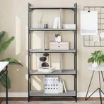 vidaXL Boekenkast 5-laags 76x32x158 cm bewerkt hout grijs, Huis en Inrichting, Kasten | Boekenkasten, Verzenden, Nieuw, Overige houtsoorten