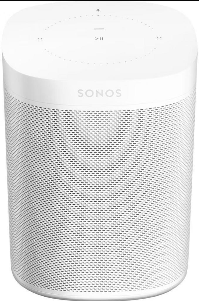 Sonos One (wit) – Wifi Smart Speaker met spraakbediening, Audio, Tv en Foto, Luidsprekers, Front, Rear of Stereo speakers, Zo goed als nieuw