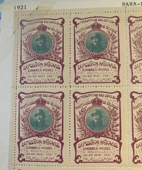 België 1921 - Vignet met Helm Exposition Nationale, Postzegels en Munten, Postzegels | Europa | België
