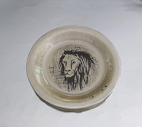 Bernard Buffet Wildlife Series Lion - Schotel - .925, Antiek en Kunst, Antiek | Goud en Zilver