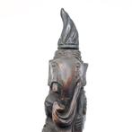 Indo-China Hout Zeldzame Jacht Ganesha Beeld Talisman - 175