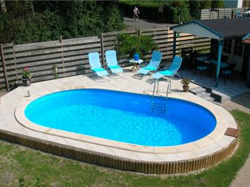 Happy Pool ovaal metalen zwembad 714 x 400 cm (hoogte 120cm)