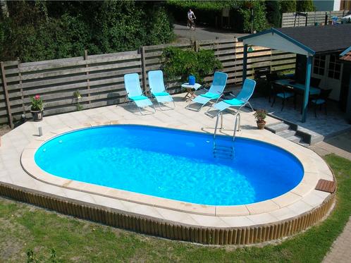 Happy Pool ovaal metalen zwembad 714 x 400 cm (hoogte 120cm), Tuin en Terras, Zwembaden, Nieuw, Verzenden