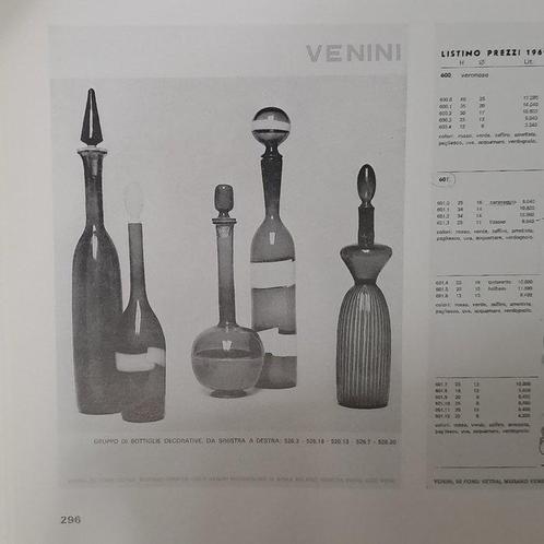 Venini - Fulvio Bianconi - Fles - Verbonden - Glas, Antiek en Kunst, Antiek | Glas en Kristal