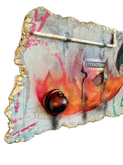 Mart Signed - Charizard Broken wall stop control (anime, Antiek en Kunst, Kunst | Schilderijen | Modern