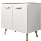 Vrijstaande Wastafel Onderkast – Badkamerkast met Deuren 60, Verzenden, Nieuw